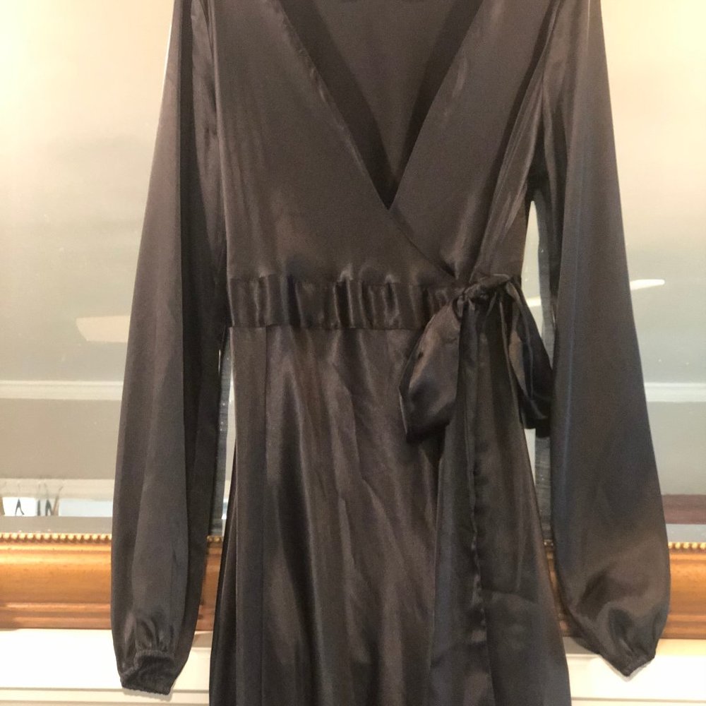 Vintage Victoria Secret Black Silk Robe